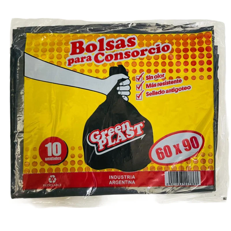 Bolsa residuo GREEN PLAST 60x90x10 unid