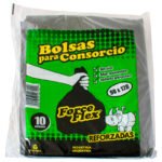 BOLSAS FORCE REFORZADAS NEGRA 90X1.20 X10 UNI - BULTO: 25 PAQUETES. 