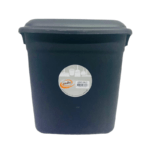 a - CESTO RESIDUOS C/TAPA PLANA 6 LITROS - COLOR NEGRO -MAKE