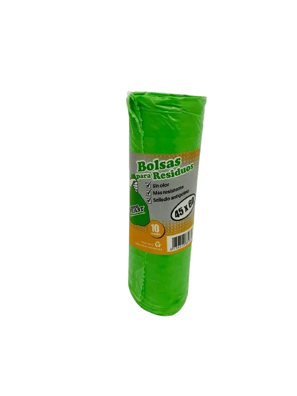 BOLSA GREEN PLAST EN ROLLO 45X60 VERDE x 10  - BULTO: 48 PAQUETES.  - Imagen 1