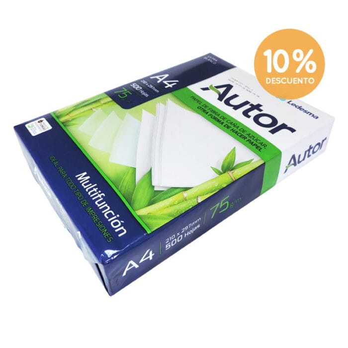 RESMA AUTOR A4 75 G X UNIDAD PROMO - Imagen 1