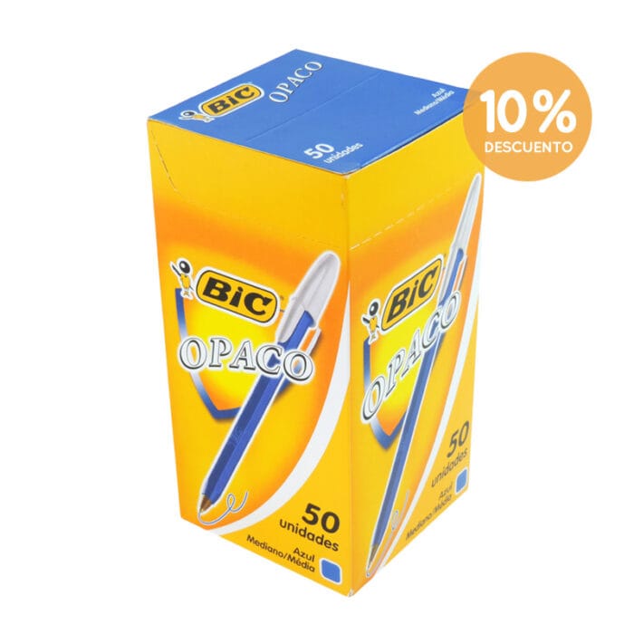 BOLIGRAFO BIC AZUL OPACO X 50 U - Imagen 1