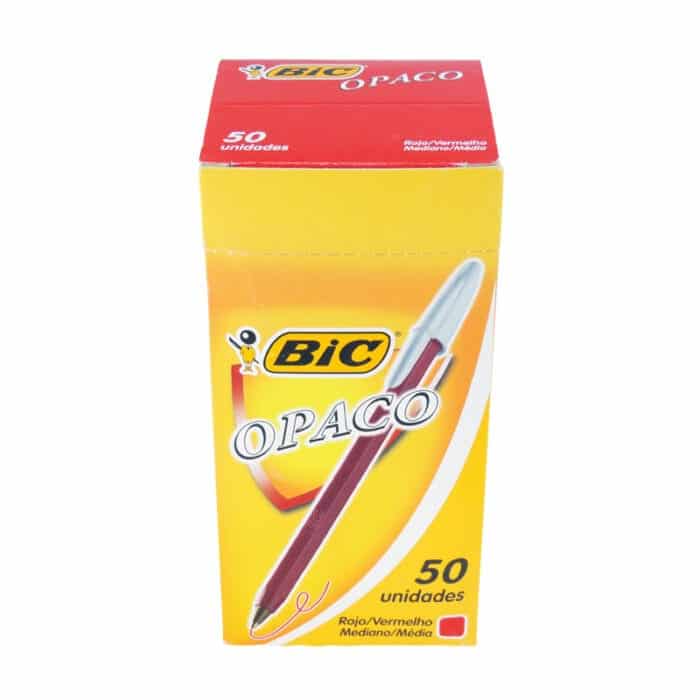 BOLIGRAFO BIC ROJO OPACO X 50 UNI - Imagen 1